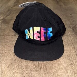 Neff Black Hat with Multicolor Logo